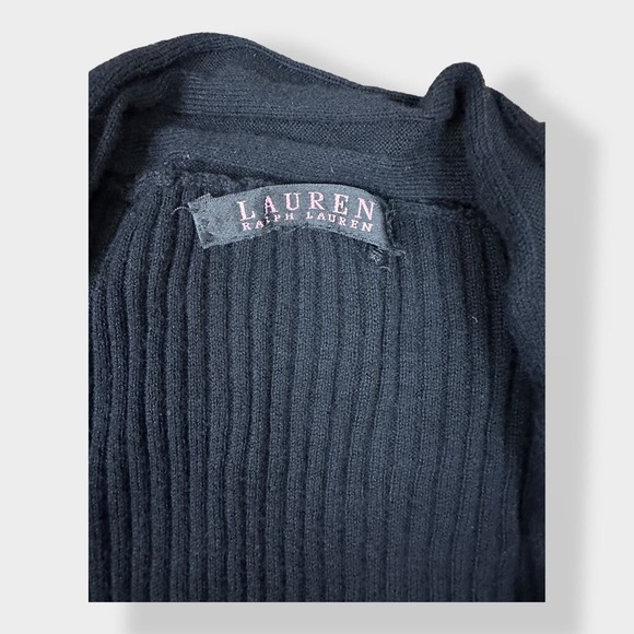 Lauren Ralph‎ Lauren Black Label Waterfall open front cardigan Size S - Picture 2 of 6